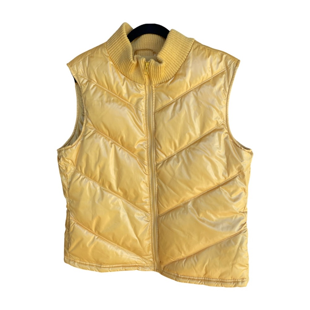 Satin Yellow Puffer Vest